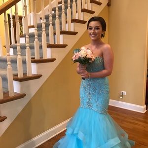 Blue prom dress